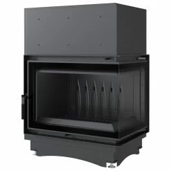 Ενεργειακό τζάκι αερόθερμο μαντεμένιο δεξιά γωνία KRATKI ZUZIA/ECO/P/BS/DECO 12KW / 120-160m2