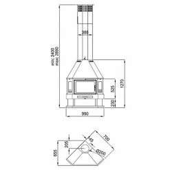 Ενεργειακό Τζάκι BRONPI LORCA-R 14 KW -ΕΝΕΡΓΕΙΑΚΑ ΤΖΑΚΙΑ Εκπτώσεις ενεργειακό τζάκι bronpi lorca r 14 kw 5