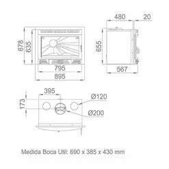 Ενεργειακό Τζάκι BRONPI MADRID 19 KW -ΕΝΕΡΓΕΙΑΚΑ ΤΖΑΚΙΑ Εκπτώσεις ενεργειακό τζάκι bronpi madrid 19 kw 5