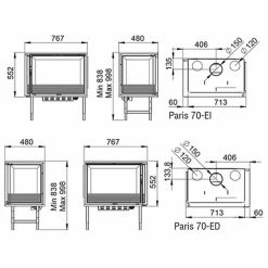 Ενεργειακό Τζάκι BRONPI PARIS 70-EI11,5 KW Αριστερό τζάμι -ΕΝΕΡΓΕΙΑΚΑ ΤΖΑΚΙΑ Εκπτώσεις ενεργειακό τζάκι bronpi paris 70 e 115 kw 4