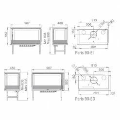 Ενεργειακό Τζάκι BRONPI PARIS 90 EI VISION 17,5 KW Αριστερό τζάμι -ΕΝΕΡΓΕΙΑΚΑ ΤΖΑΚΙΑ Εκπτώσεις ενεργειακό τζάκι bronpi paris 90 ei vision 175 kw αριστερό τζάμι 2
