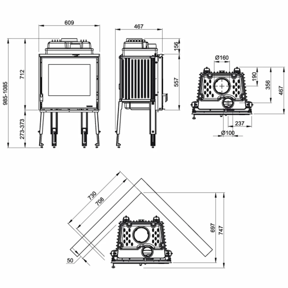 Extraflame Ενεργειακό τζάκι αερόθερμο La Nordica Focolare 60 Piano EVO 8,5kW 7 Extraflame Ενεργειακό τζάκι αερόθερμο La Nordica Focolare 60 Piano EVO 8,5kW - Image 5