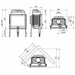 Extraflame Ενεργειακό τζάκι αερόθερμο La Nordica Focolare 70 Piano 9,1kW -ΕΝΕΡΓΕΙΑΚΑ ΤΖΑΚΙΑ Εκπτώσεις ενεργειακό τζάκι αερόθερμο la nordica focolare 70 piano 91kw 5