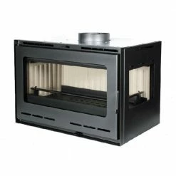 Ενεργειακό τζάκι κασέτα αερόθερμο γωνιακό THERMIKI ATS 80 14kW 78 Cm