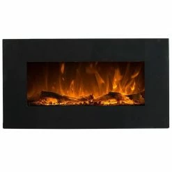 Εξώφυλλο 4 Fire Ηλεκτρικό τζάκι τοίχου με θέρμανση Glow Neptun Black